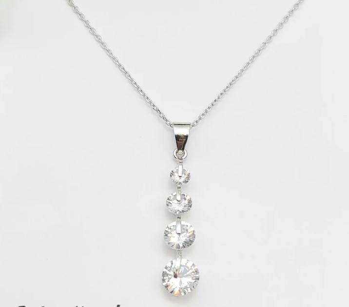 Floating Crystal Pendant Necklace