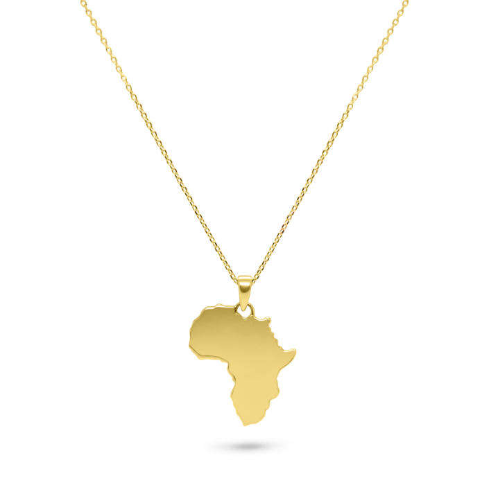 18k Gold Plated Stainless Steel South Africa Country Map Necklace
