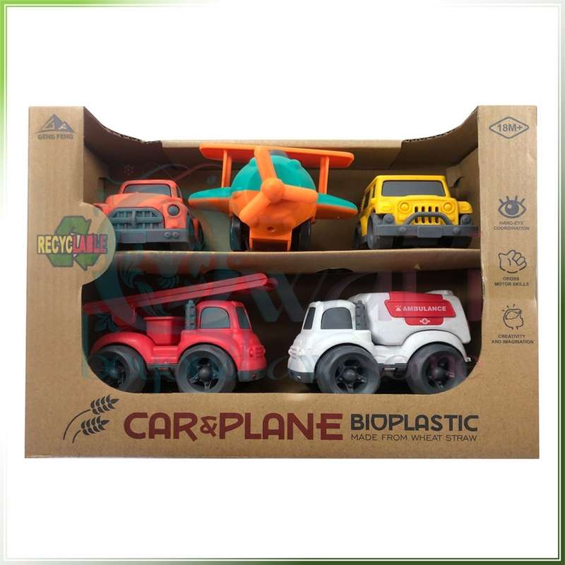 GENG FENG Bioplastic Plane, Cars & Emergency Vehicles Set [11736]