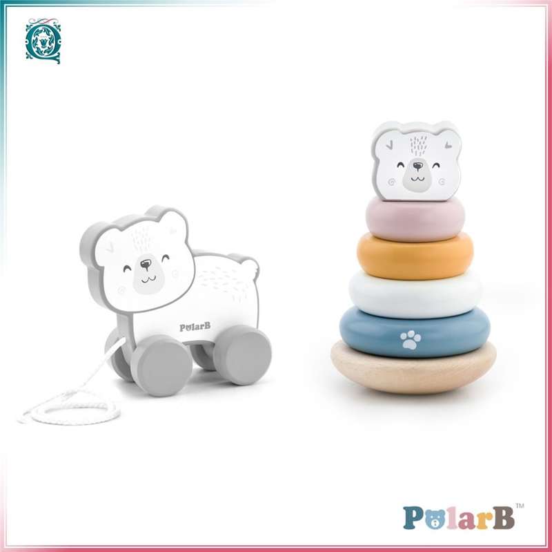 PolarB Pull-Along and Stacking Polar Bear Set [44227]
