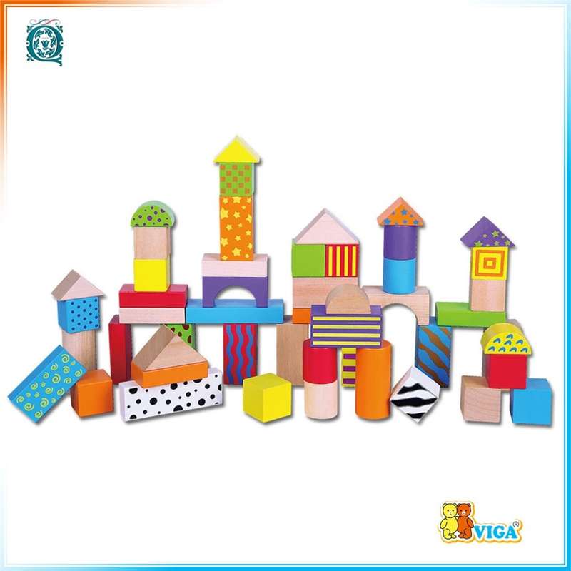 VIGA Building Block with Patterns 50pc [59695]