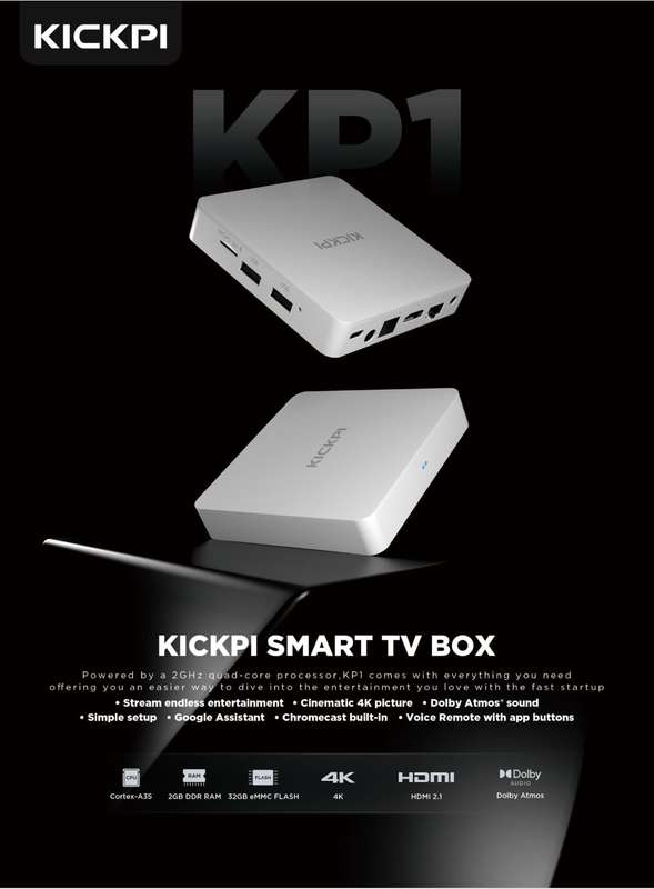 KICKPI android TV box 4K google certified TV box