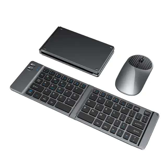 Foldable bluetooth keyboard with bluetooth mouse