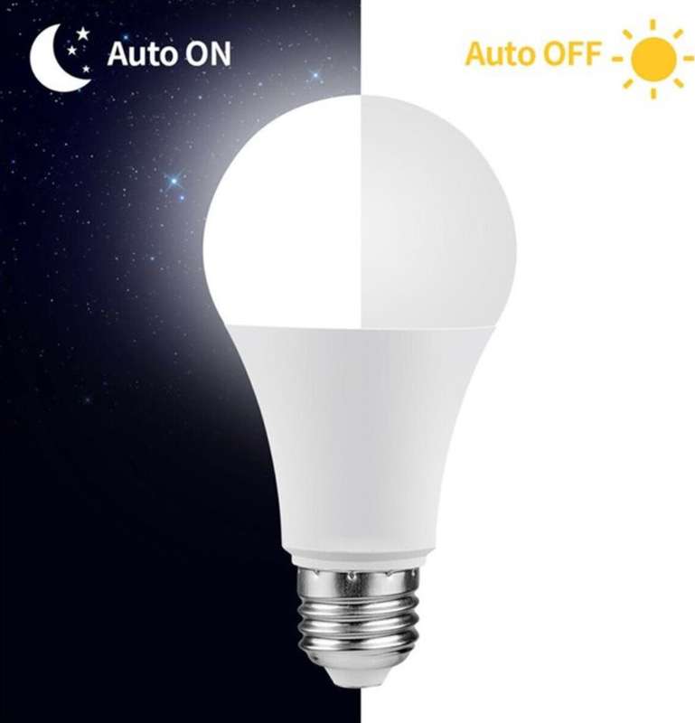 10 Pack - day and light sensor 7w light bulbs B22 Hello Today