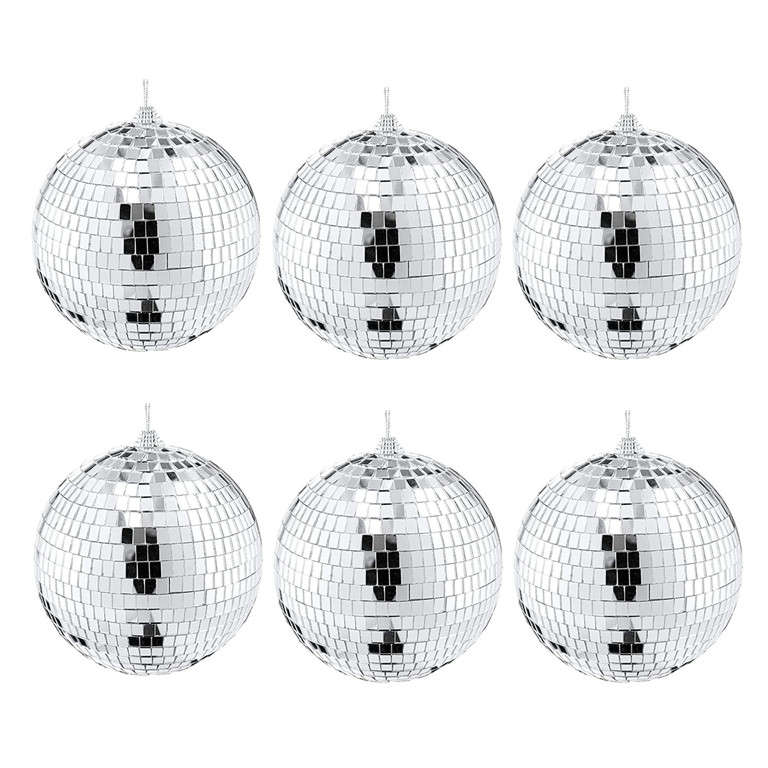 Pack of 6 units 5cm glass mirror ball for disco dance wedding or party