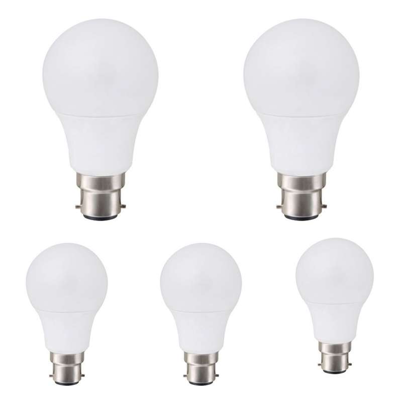 5 Pack - Rechargeable 7w b22 emergency LED bulb with battery