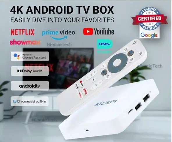 KICKPI android TV box 4K google certified TV box