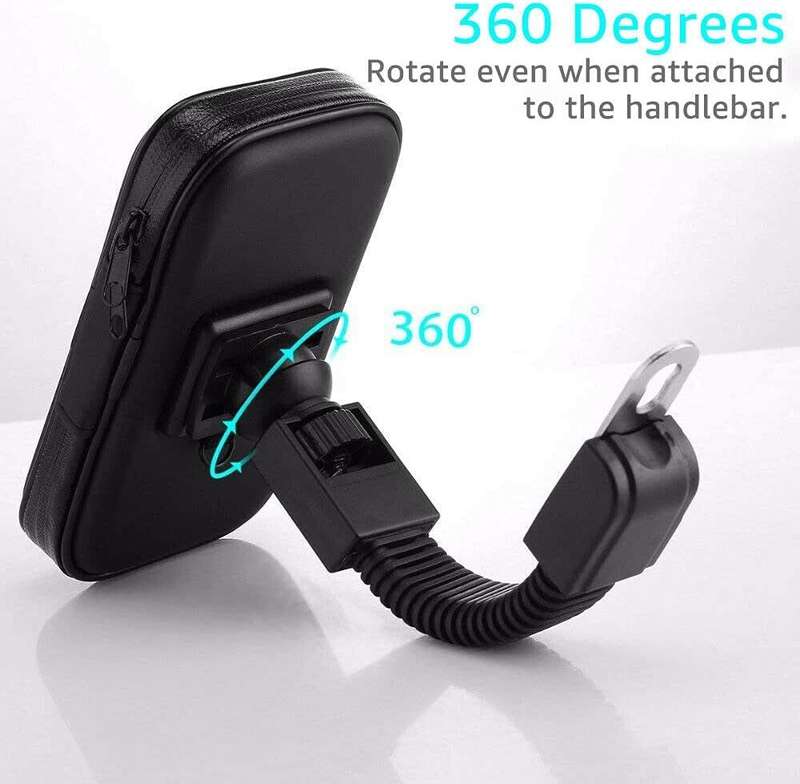Motorcycle Universal Phone Mount Holder Waterproof CellPhone Holder with Rain Cover
