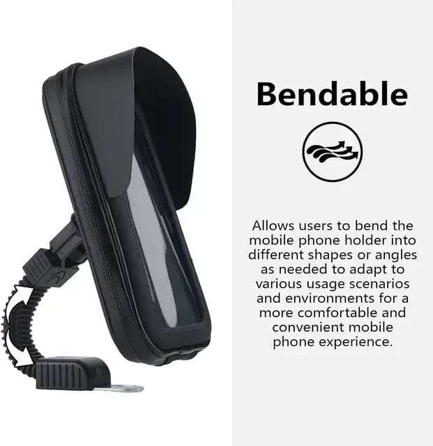 Motorcycle Universal Phone Mount Holder Waterproof CellPhone Holder with Rain Cover
