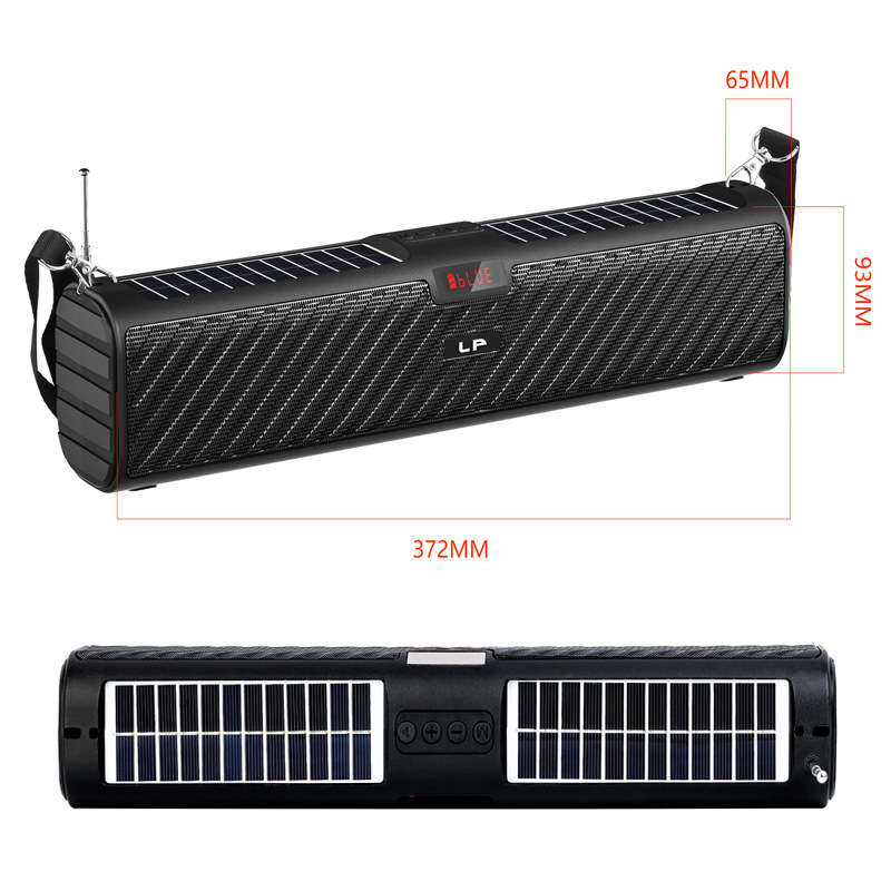 Eco friendly solar and rechargeable bluetooth speaker