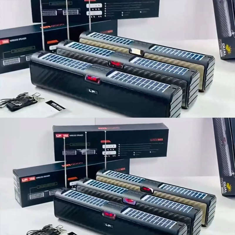 Eco friendly solar and rechargeable bluetooth speaker