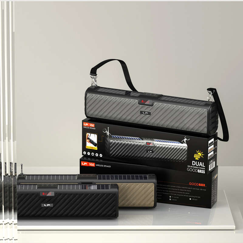 Eco friendly solar and rechargeable bluetooth speaker