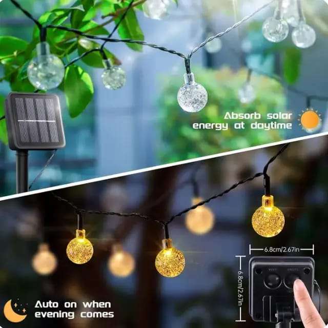 Crystal ball solar powered lights waterproof