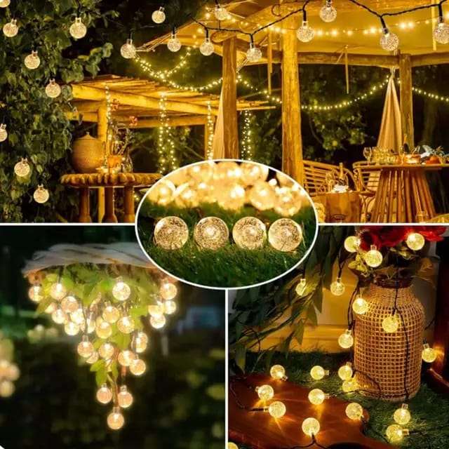 Crystal ball solar powered lights waterproof