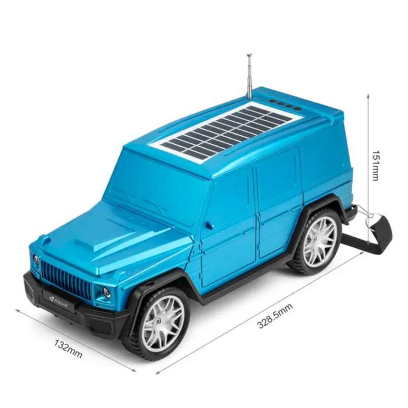 Black G-Wagon bluetooth speaker with solar panel