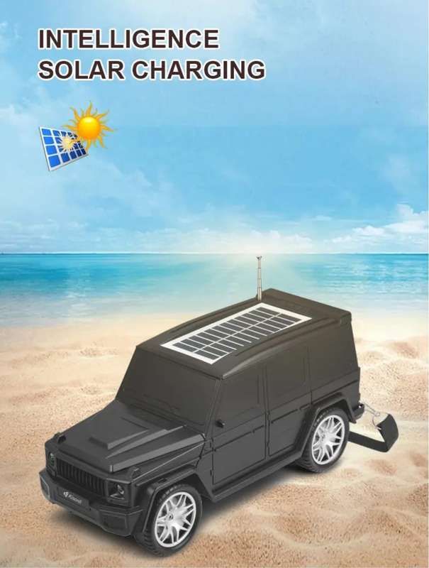 Black G-Wagon bluetooth speaker with solar panel