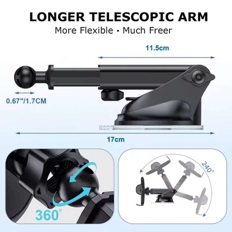 360-degree universal adjustable car rearview mirror phone holder
