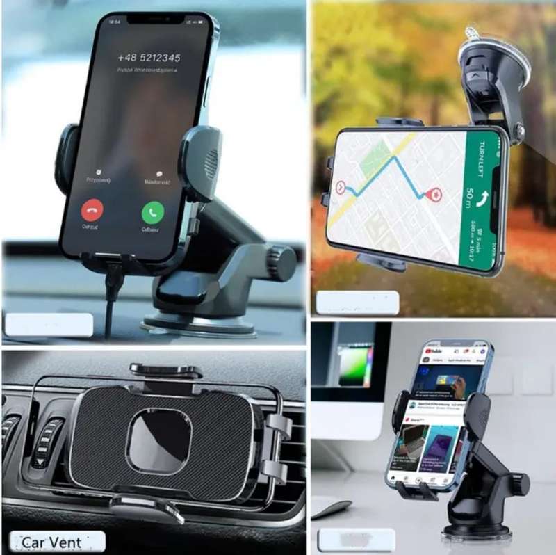 360-degree universal adjustable car rearview mirror phone holder