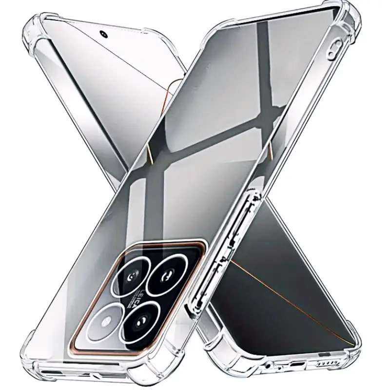Clear TPU four corners protection transparent back cases for Xiaomi 14T