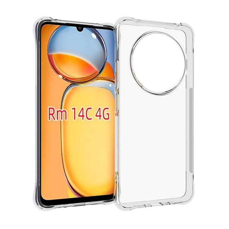 Protective shockproof transparent gel case compatible with Xiaomi Redmi 14C 4G