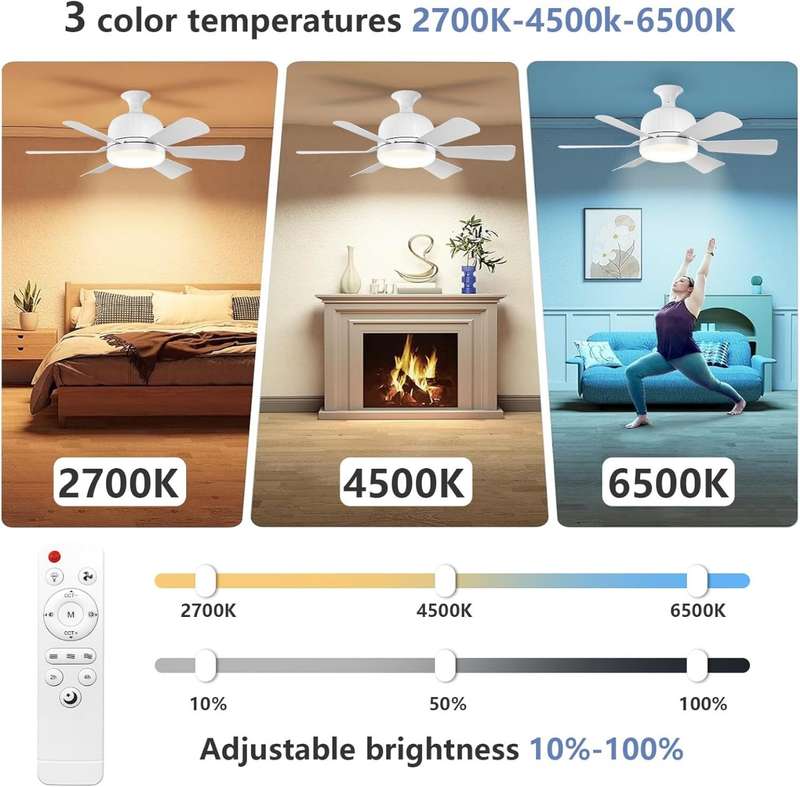 3 Speeds dimmable 2in1 socket fan light with remote 40w