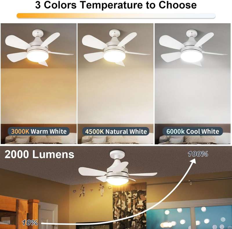 3 Speeds dimmable 2in1 socket fan light with remote 40w