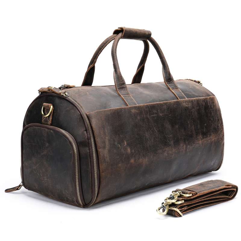 Handcrafted Genuine Leather Travel Duffel Bag