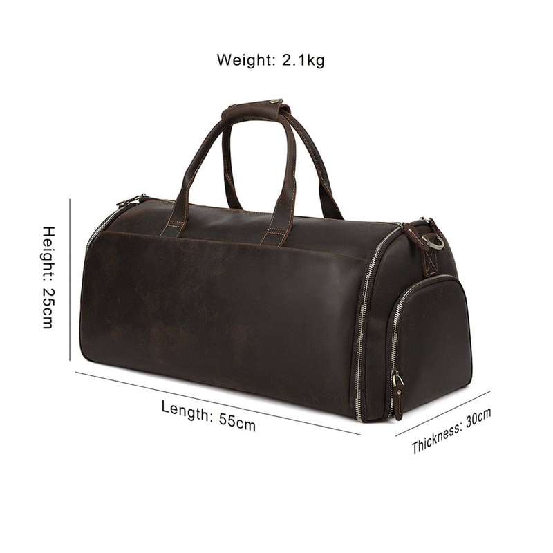 Handcrafted Genuine Leather Travel Duffel Bag