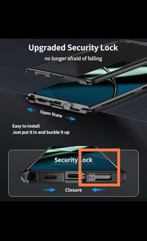 360° Magnetic glass case dual sided protection metal frame for Honor200 pro Honor 200 pro