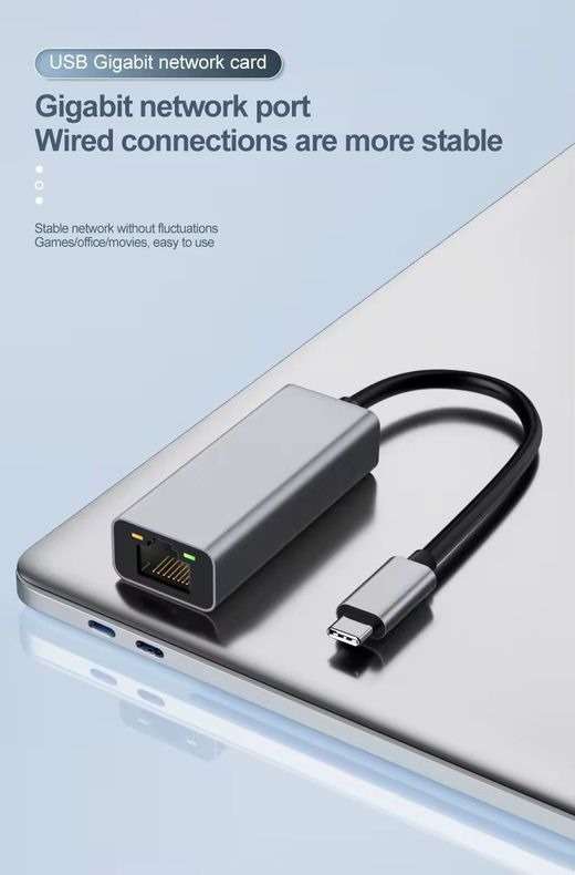 Type-C USB-C to RJ45 gigabit ethernet adapter