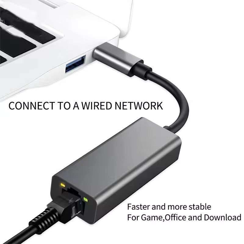 Type-C USB-C to RJ45 gigabit ethernet adapter