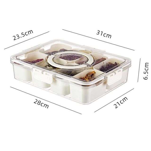 8 Grid plastic food condiment container organiser storage