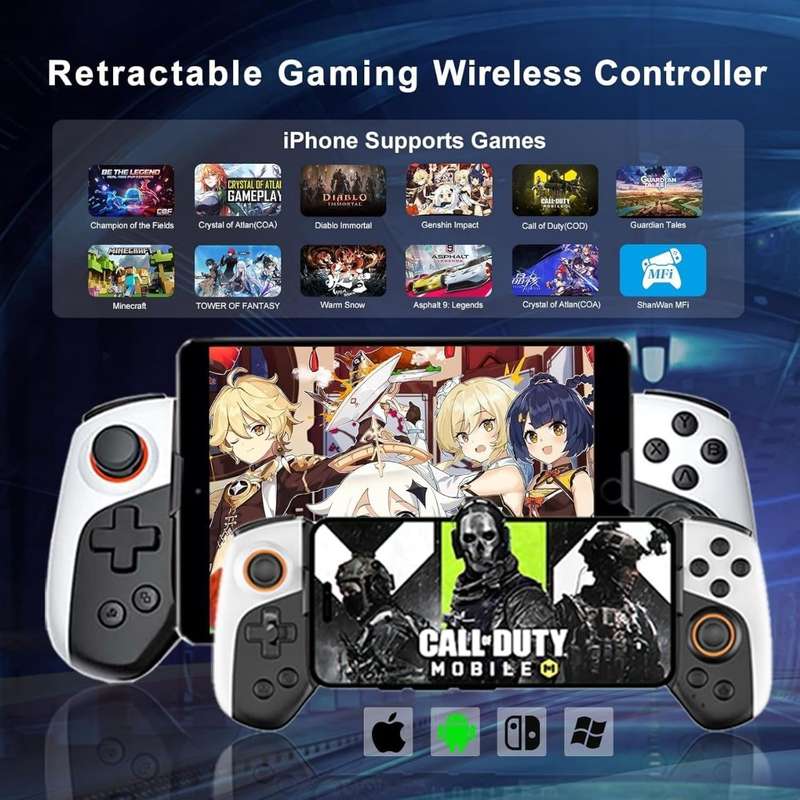 Game controller wireless gaming controller for iPhone Android PC switch