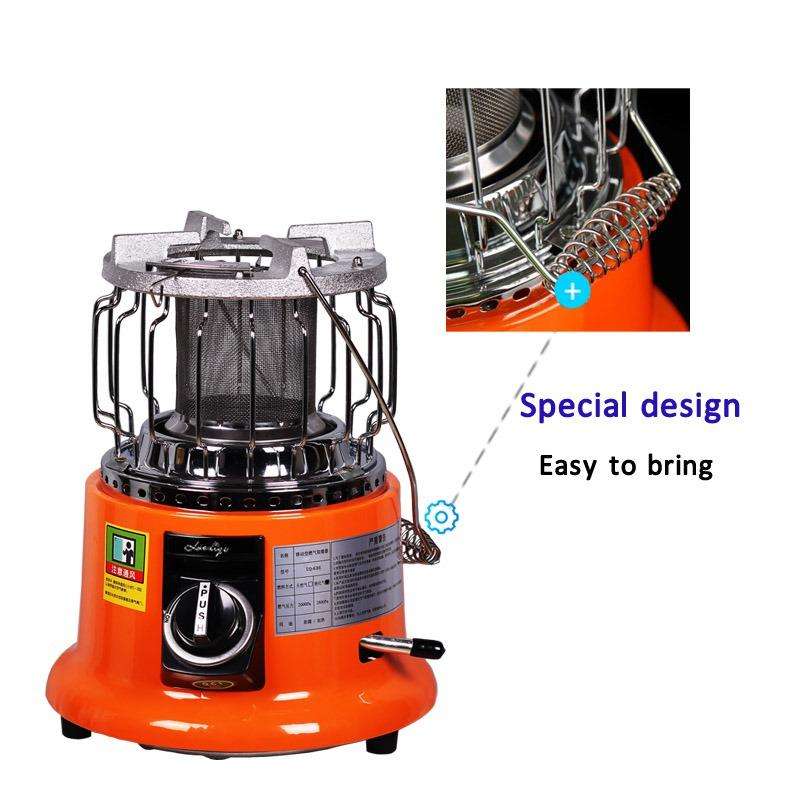 2-in-1 Portable gas heater and stove perfect for both indoor and outdoor cooking heating LQ2023
