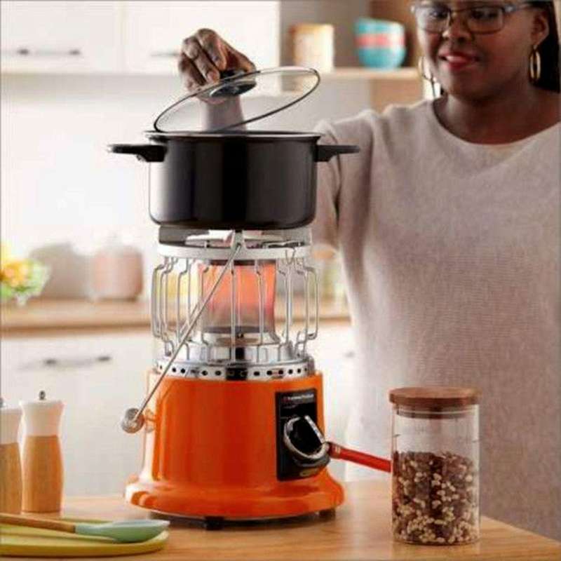 2-in-1 Portable gas heater and stove perfect for both indoor and outdoor cooking heating LQ2023