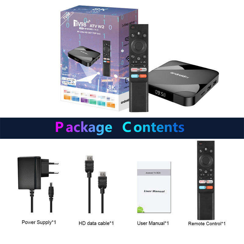 TV98 ATV Ultra HD 8K Smart TV Box