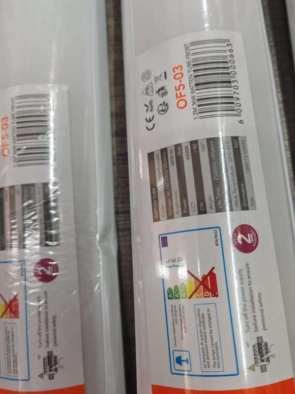 Hellotoday LED light 1.2m 36W 4ft linear 6 Units