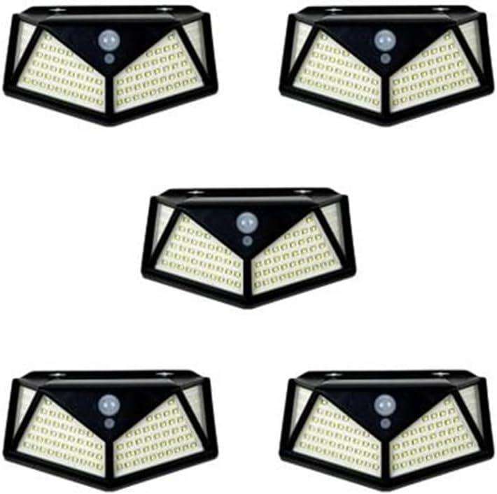 Pack of 5  IP65 water proof 100LED 20watt solar light with motion sensor