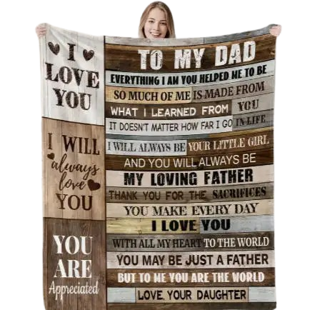 "To My Dad" Throw Blanket