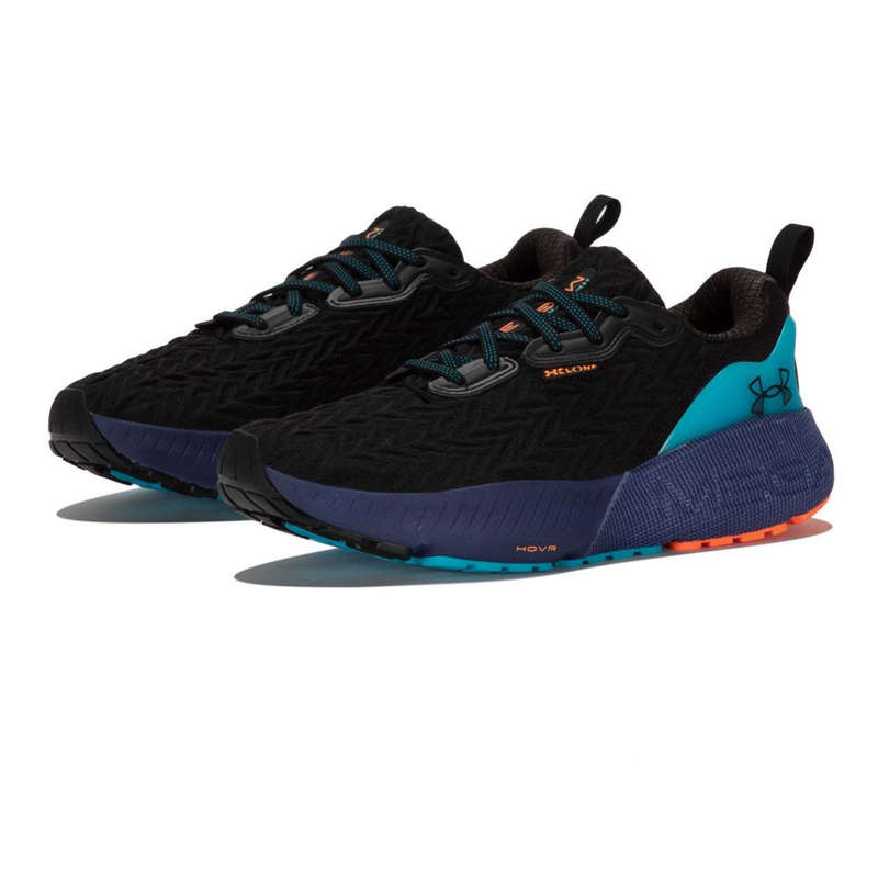 Under Armour Men`s Hovr Mega 3 Clone Shoes - Black/Sonar Blue - Black/Sonar Blue/Black - Men UK 11