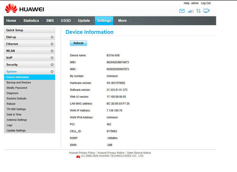 Huawei B315s-936 Black Router (Open Network)