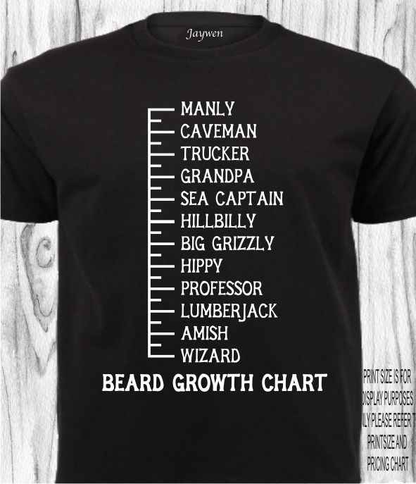 FUNNY SHIRT_BEARD GROWTH CHART