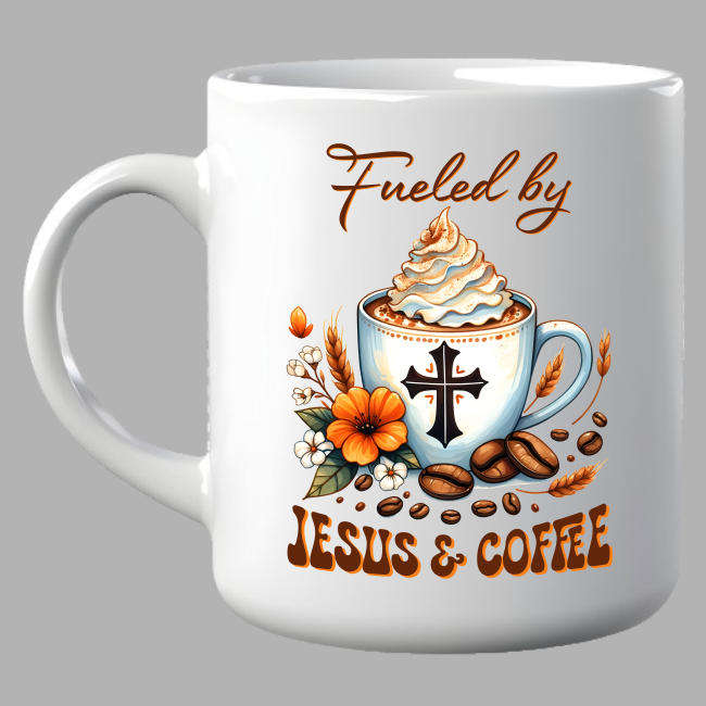 Christian Coffee Mug - Fueled By Jesus And Coffee