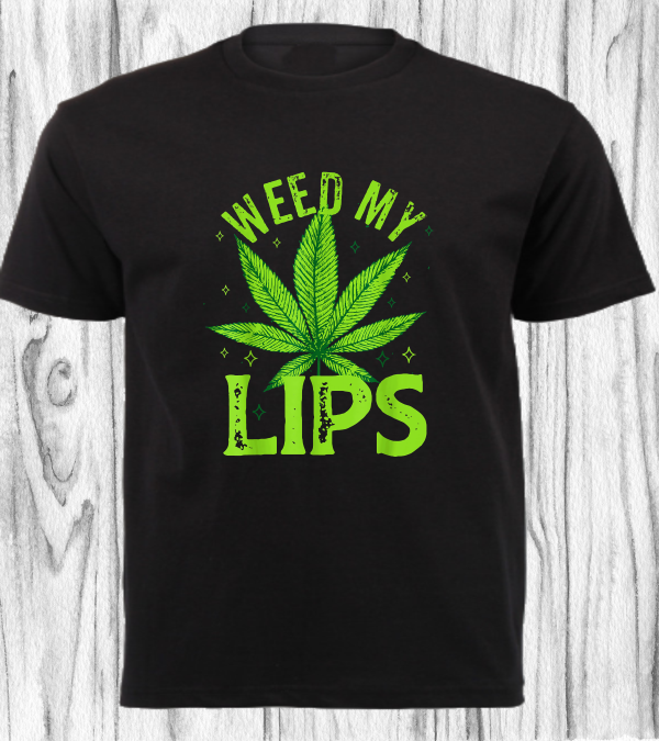 CANNABIS SHIRT_WEED MY LIPS..
