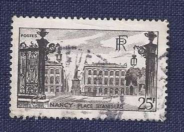 France  1948  Landscapes   Nancy: The Place Stanislas  25f  greyish brown