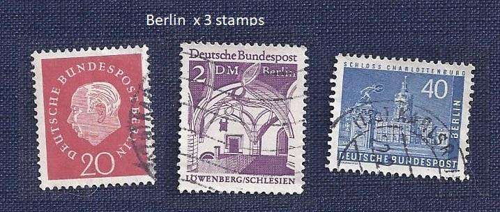 Berlin.  Variety of  3 Stamps