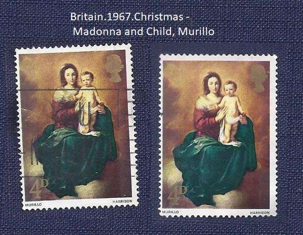 Great Britain/1967/Christmas Stamps   Madonna and Child, Murillo x 2