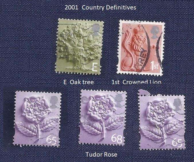 Britain .2001 Country Definitives x 5 stamps