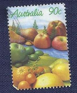 Australia.1987Fruits  Citrus and Apples  90c