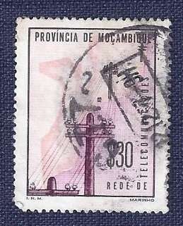 Mozambique/1965 Tax for Telecommunications $30  Telegraph net